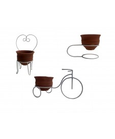 Colección o kit para plantas pequeñas: Mini silla con sombrilla porta maceta para plantas pequeñas | MallHabana