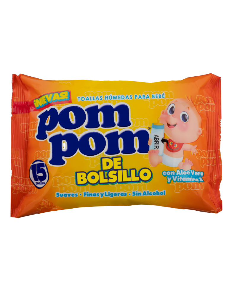 Toallas húmedas de bolsillo 15u POM POM | MallHabana