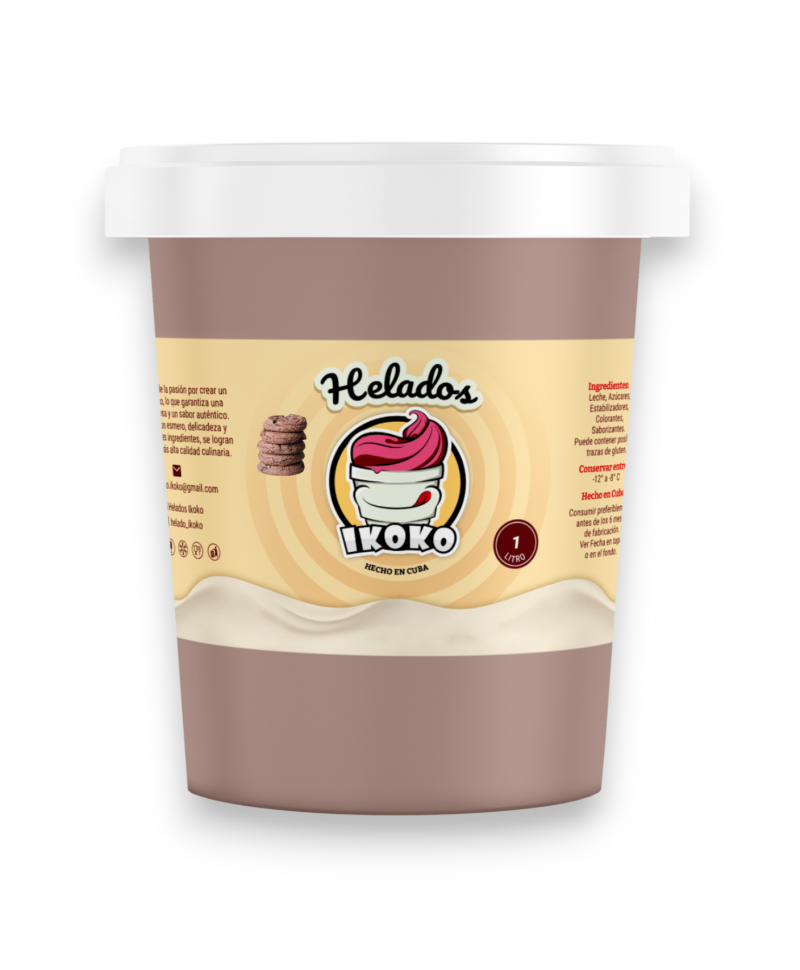 Helado sabor chocolate biscuit 1L IKOKO | MallHabana