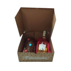 Caja para papá: cake + vino prosecco | Envíos a Cuba Mallhabana