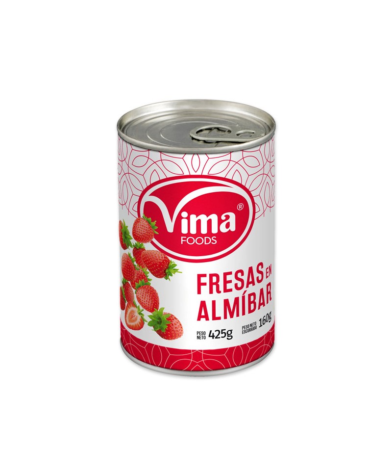 Fresas en almíbar para envios a Cuba